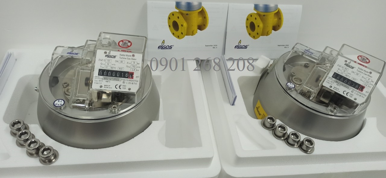 Đồng hồ đo lưu lượng EQZ G160 DN80 Elgas